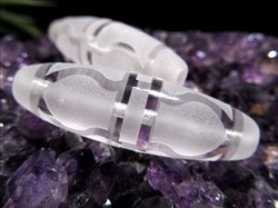 金剛杵天珠 水晶 クリスタル天珠 水晶天珠