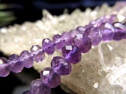 アメジスト 連材 パーツ 紫水晶 一連
