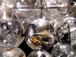 エレスチャルクォーツ 骸骨水晶 ブレスレット 水晶の最終形態 グラファイト