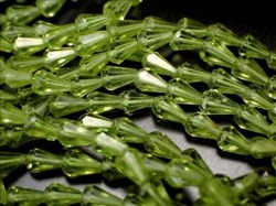 ペリドット かんらん石 ドロップカット ネックレスパーツ ブレスパーツ