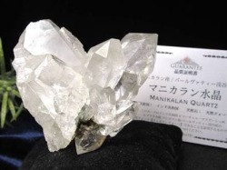 マニカランクォーツ 原石 水晶 マニカラン産 クラスター