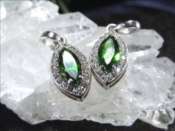クロムダイオプサイト ペンダントトップ ネックレス アクセサリー Silver925