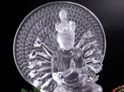 千手千眼観音 千手観音 蓮華王 観音菩薩 クリスタルガラス