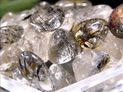 さざれ 細石 ルチルクォーツ ブラックルチルクォーツ 黒針水晶