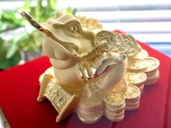 置物 銅 コッパー 金 純金