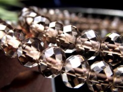 スモーキークォーツ 煙水晶 ボタンカット ブレスレット