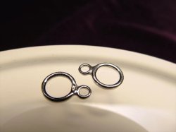 ◆高品質Silver925パーツ◆使い方様々！手作りアクセサリーのアクセントに！◆カン付きリングコンポーネント◆カン穴内径約2mm リング内径5.5mm◆CMP107◆