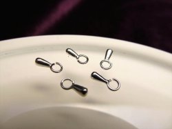 ◆高品質Silver925パーツ◆ネックレス・アジャスターチェーンのアクセントに！◆1セット5個入り◆アジャスター先端用雫型パーツ◆約7.2mm カン穴内径約2mm◆ETC101◆