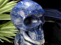 ラピスラズリ 青金石 彫刻置物 ドクロ オーパーツ