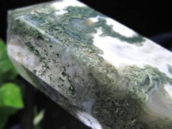 モスアゲート 苔瑪瑙 天然石 六角柱 ポイント