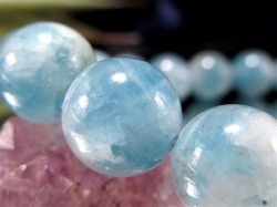 アクアマリン 藍柱石 ブレスレット 誕生石 ベリル