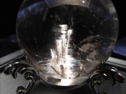 プラチナルチルクォーツ ルチレイテッドクォーツ ブルッカイト スフィア 丸玉