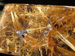 ルチル ゴールド 金針 置物 原石 金運