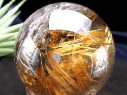 ゴールドルチルクォーツ 丸玉 スフィア 金針水晶 ルチル