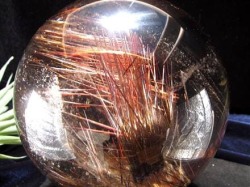 ルチルクォーツ 丸玉 スフィア 金紅石 チタニウムコッパールチル