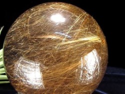 ゴールドルチルクォーツ 丸玉 スフィア 金針水晶 ルチル