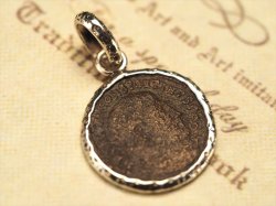 ★超希少！限定少数入荷★長い時を経て発掘されたローマ帝国コイン★1点物★Silver925★古代ローマ帝国コイン ペンダントトップ★コインサイズ縦約21.5mm（バチカン部除く）★【イタリア産】★