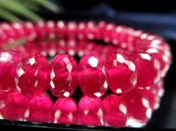 ルビー ブレスレット ボタンカット 紅玉 ミャンマー産