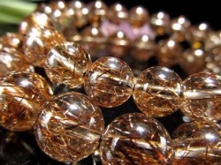 ブラウンルチル ゴールドルチルクォーツ 金運 ブレスレット ルチルレイテッドクォーツ