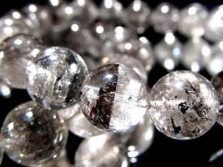 エレスチャルクォーツ 骸骨水晶 ブレスレット 水晶の最終形態 グラファイト