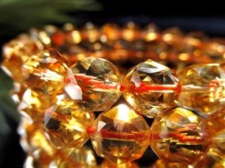 シトリン 黄水晶 スターカット ブレスレット 11月誕生石