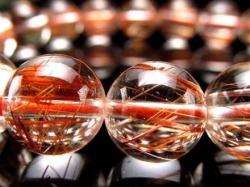 オレンジルチルクォーツ ブレスレット レッドルチルクォーツ ルチルレイデッドクォーツ 金運