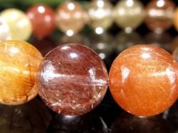 ルチルクォーツ ブレスレット MIXルチル 金紅石入り水晶 ルチレイテッドクォーツ