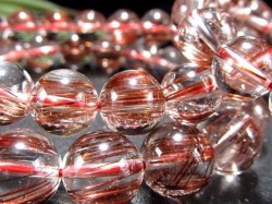 レッド ブラウン ルチルクォーツ ブレスレット ルチルレイテッドクォーツ