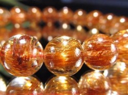 オレンジルチルクォーツ ブレスレット レッドルチルクォーツ ルチルレイデッドクォーツ 金運
