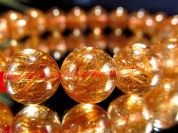オレンジルチルクォーツ ブレスレット レッドルチルクォーツ ルチルレイデッドクォーツ 金運