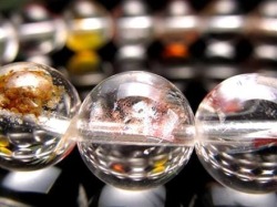 ライモナイトインクォーツ シンフォニックオーロラクォーツ 褐鉄鉱入り水晶 ブレスレット