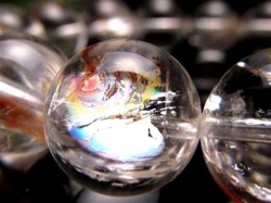 ライモナイトインクォーツ シンフォニックオーロラクォーツ 褐鉄鉱入り水晶 ブレスレット