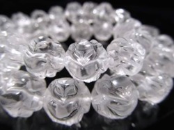 水晶 クリスタル ブレスレット クオーツ きつね彫刻