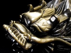 オブシディアン 龍亀 ロングイ ゴールデンシャインオブシディアン 瑞獣