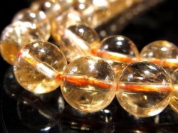 シトリン 黄水晶 ビーズ連 連材