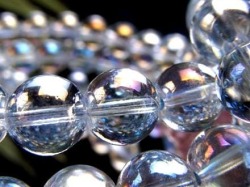 オーラクォーツ ブレスレット 水晶 蒸着水晶 天然石