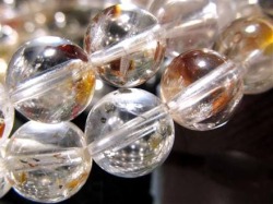 マーカサイトインクォーツ 白鉄鉱入り水晶 ブレスレット マーカサイト ライモナイト