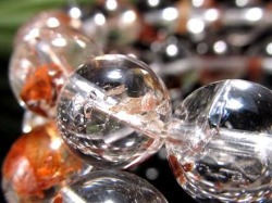 ライモナイトインクォーツ ブレスレット 褐鉄鉱 水晶