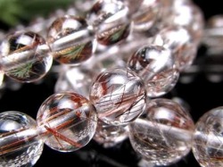 レッド シルバー ルチルクォーツ ブレスレット ルチルレイテッドクォーツ