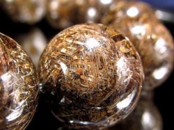 ジオメトリールチルクォーツ ブレスレット ブロンズルチルクォーツ ブラジル産 金紅石