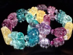 フローライト ブレスレット ヒキュウ 貔貅 蛍石