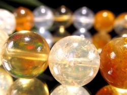 ファイアオパール タンブルブレスレット ファイヤーオパール レッドオパール 蛋白石