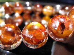 ライモナイトインクォーツ シンフォニックオーロラクォーツ 褐鉄鉱入り水晶 ブレスレット