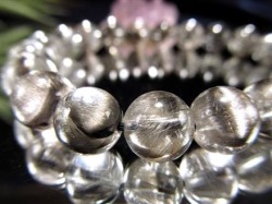 プラチナルチルクォーツ ブレスレット プラチナルチル ルチルレイテッドクォーツ ブルッカイト