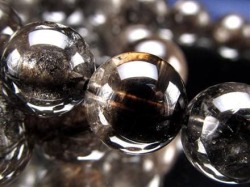 エレスチャルクォーツ 骸骨水晶 ブレスレット 水晶の最終形態 グラファイト