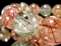 ルチルクォーツ ブレスレット MIXルチル 金紅石入り水晶 ルチレイテッドクォーツ