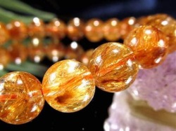 オレンジルチルクォーツ ブレスレット レッドルチルクォーツ ルチルレイデッドクォーツ 金運