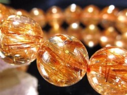 オレンジルチルクォーツ ブレスレット レッドルチルクォーツ ルチルレイデッドクォーツ 金運