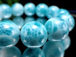 ラリマー ブレスレット ブルーペクトライト ドミニカ共和国 Larimar
