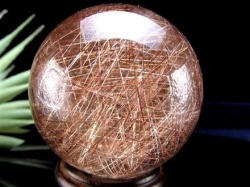 シルバールチルクォーツ 丸玉 スフィア レッドルチル シルバールチル